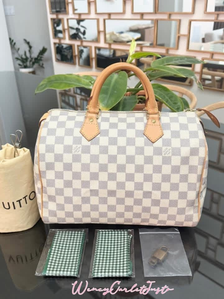 Speedy 30 in Azur with Lock 🔐 key, Dustbag and Non branded twillies -🗓️ Year: 2007