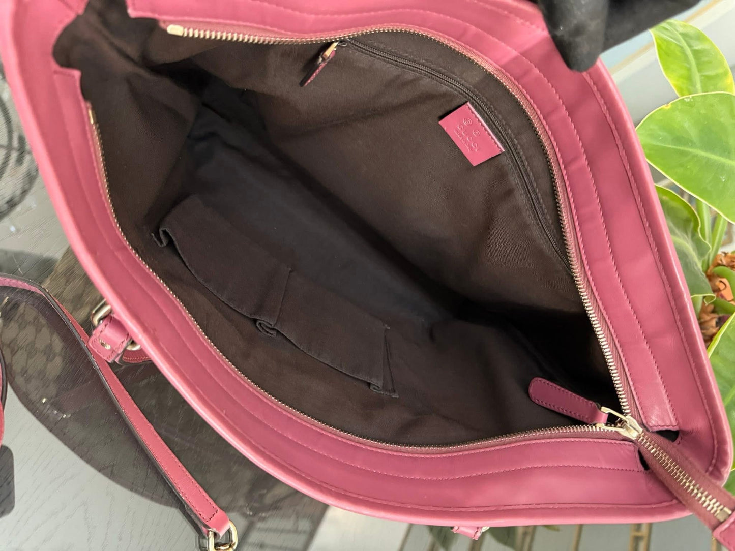 GG Pink Canvas Tote 2 Way Bag with Crossbody Strap 🗓️