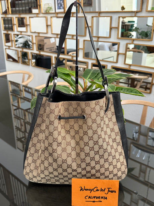 Gucci GG Canvas Drawstring Bag