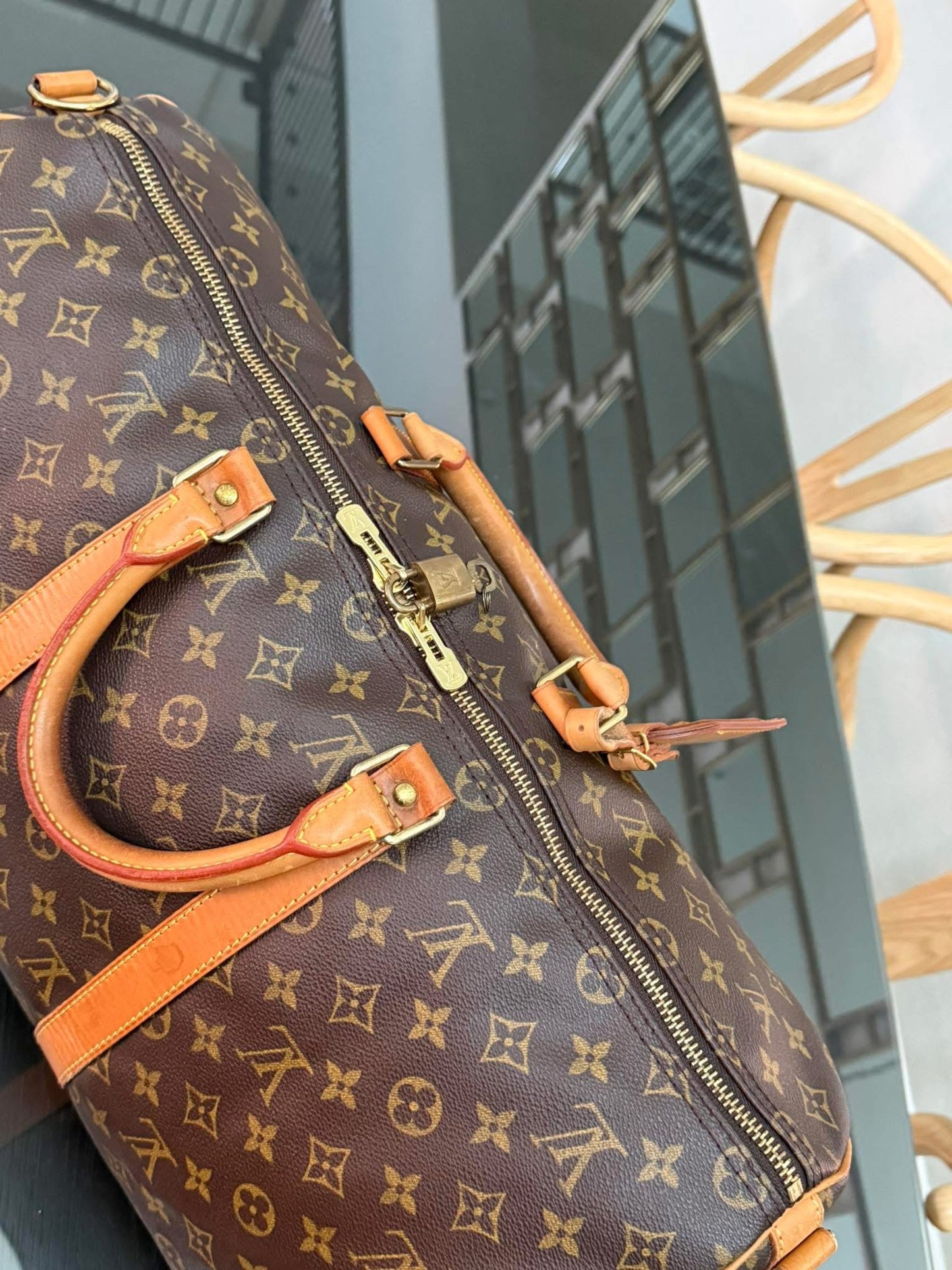 Keepall 50 Bandoulier with Original Strap, 🔐 Lock, Key , Poignet and Luggage Tag 📅 Year: 1993