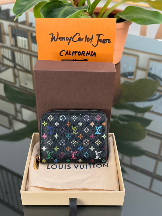 Multicolor Zippy Compact Wallet with Box and Dustbag -Year: 2010