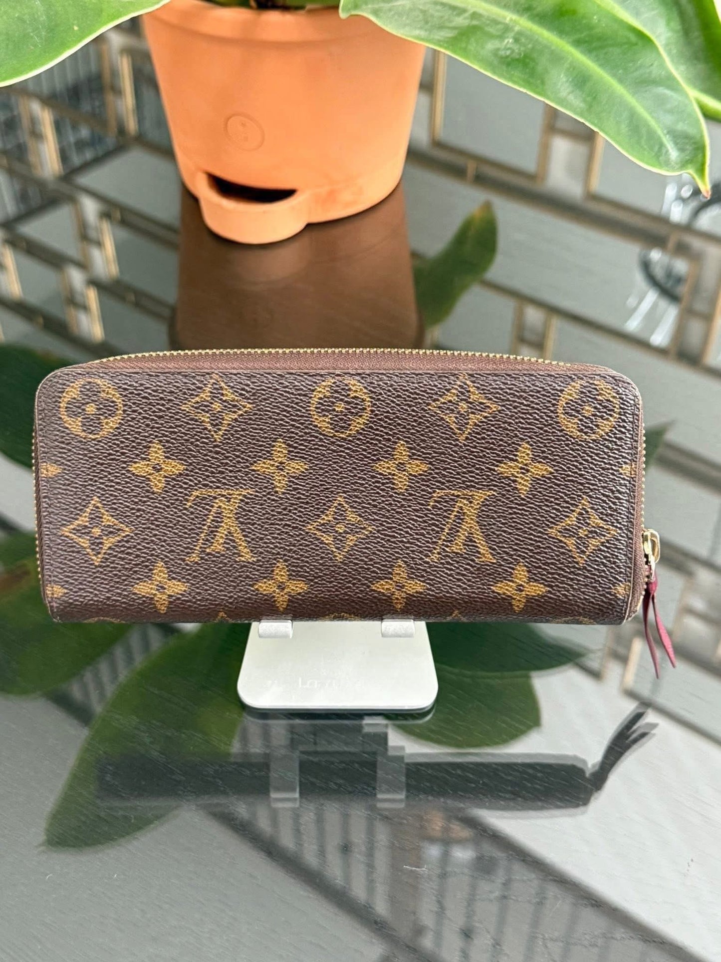 Monogram Clemence Wallet in Peony with box 🗓️ Year 2016