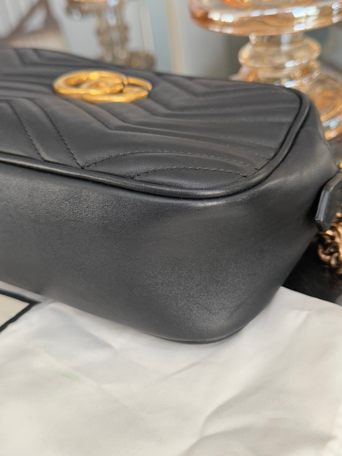 GUCCI Marmont Chain Small Shoulder/ Crossbody Bag