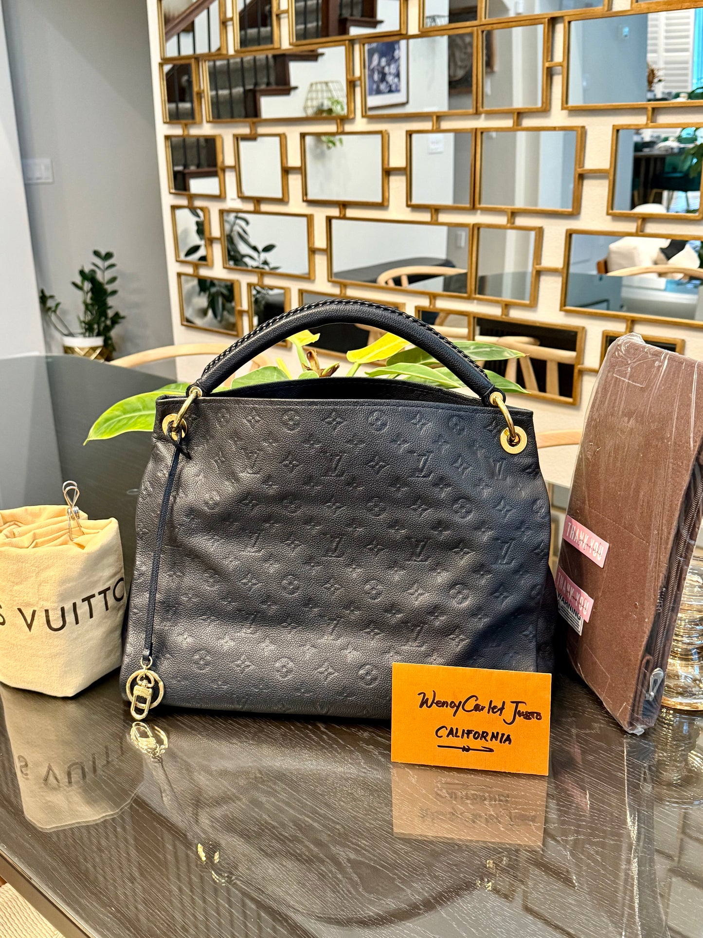 Artsy MM Empriente in Black/ Dark Blue with Dustbag and Insert Organizer 📅 Year: 2011