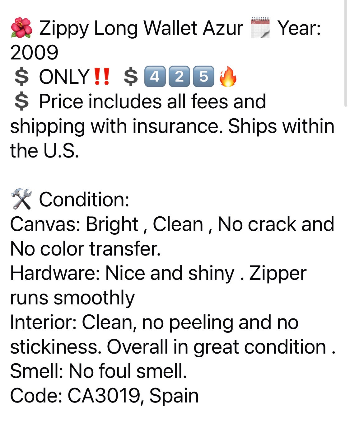 Zippy Long Wallet Azur 🗓️ Year: 2009