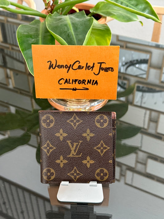Vintage Monogram Mens Bifold Wallet 🗓️ Year: Pre Date
