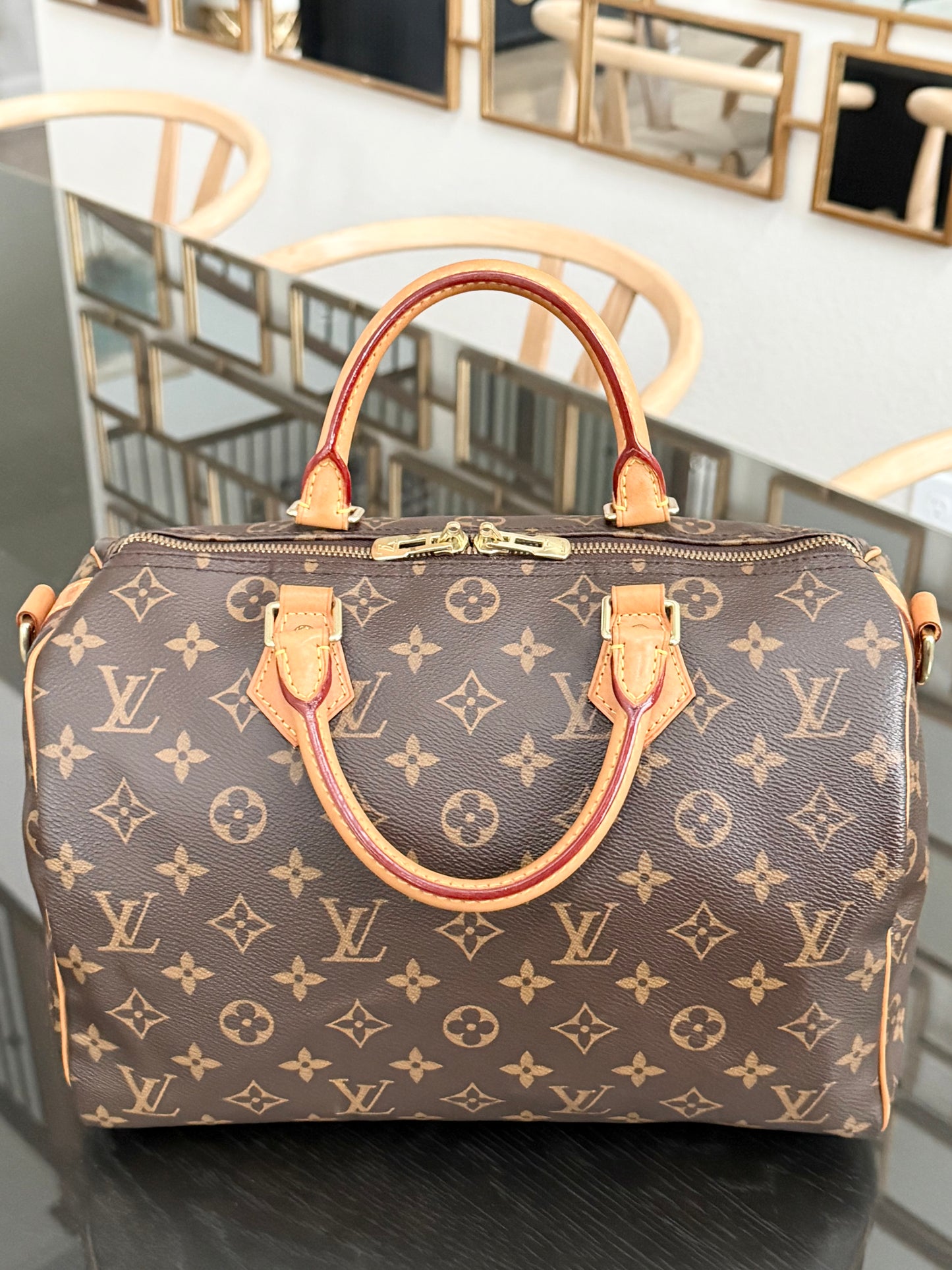 Speedy 30 Bandoulier in Monogram with 🔐 lock, Key and Dustbag -🗓️ Year: 2017