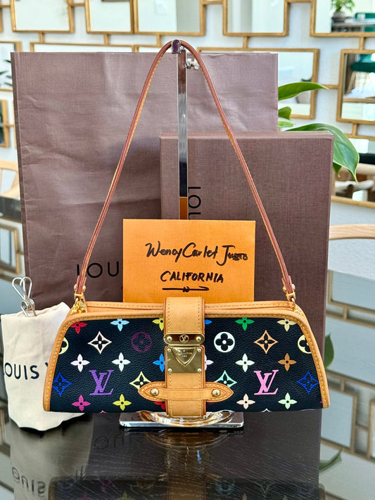 Multicolor Shirley Clutch/ Shoulder Bag with Dustbag, Box and Paper Bag 📅 Year: 2005