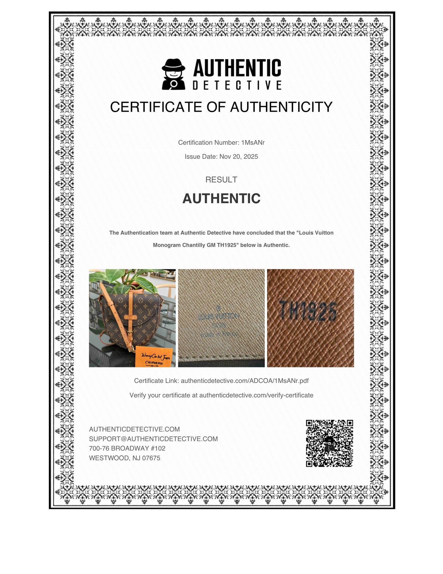 Chantilly MM Crossbody Bag 🌺Year: 1995