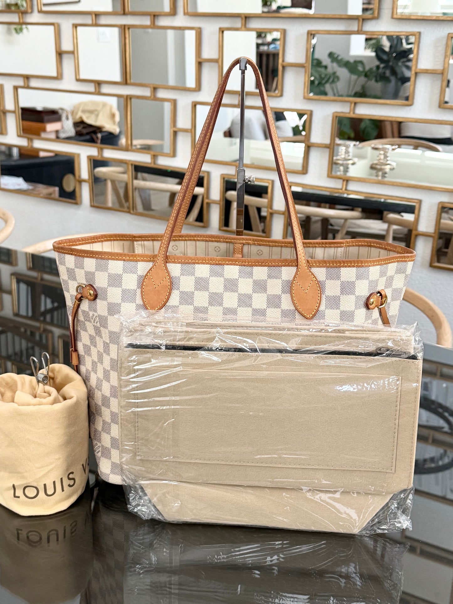 Neverfull MM Azur iwith Dustbag and Insert Organizer-🗓️ Year: 2011