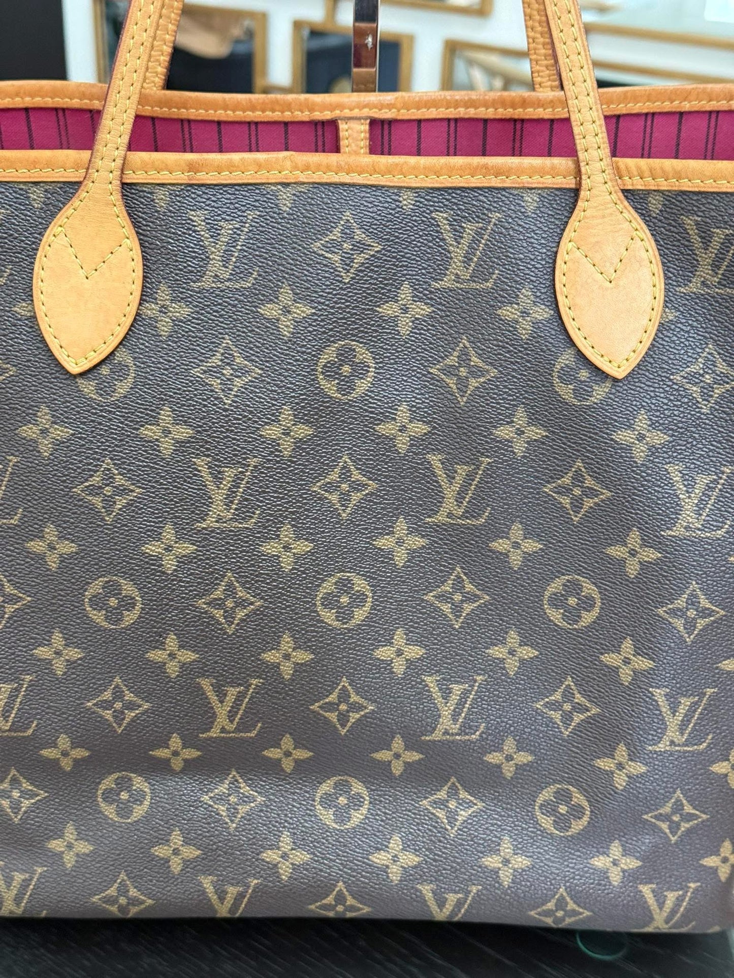🌺Neverfull MM Monogram in Peony with Dustbag -🗓️ Year: 2016