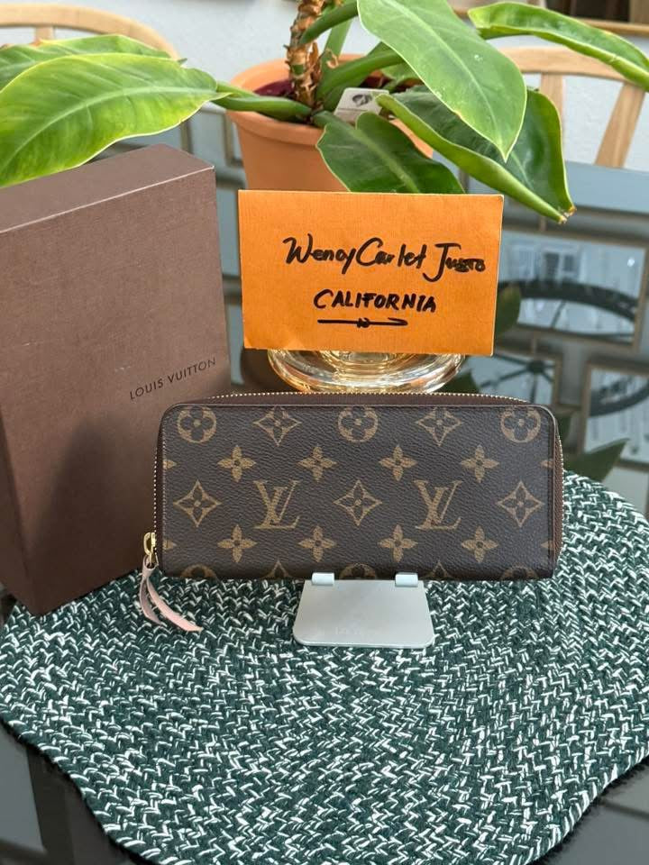 Clemence Wallet Monogram in Rose Ballerine with Box 🗓️ Year 2017