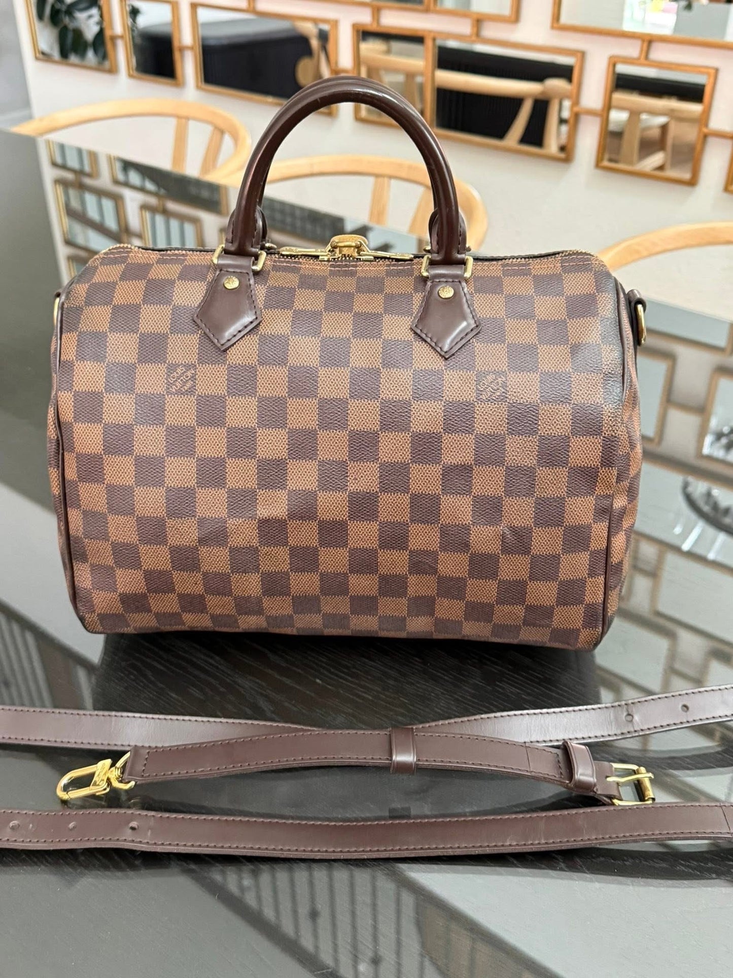 Speedy 30 Bandoulier in DE with 🔐 lock, Key, Original Strap, Insert Organizer and Dustbag -🗓️ Year: 2018