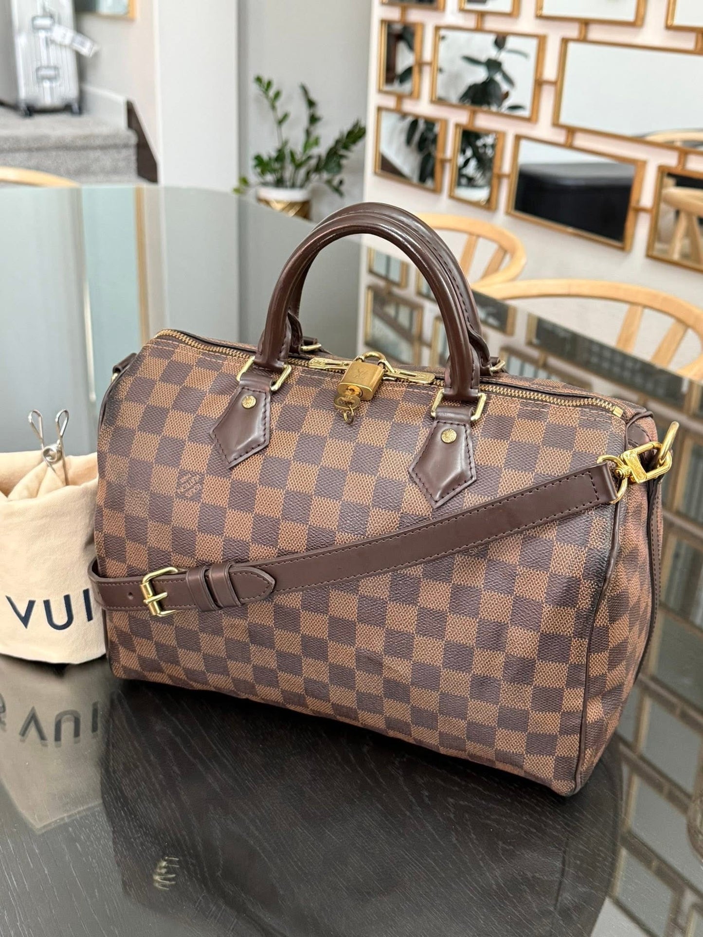 Speedy 30 Bandoulier in DE with 🔐 lock, Key, Original Strap, Insert Organizer and Dustbag -🗓️ Year: 2018