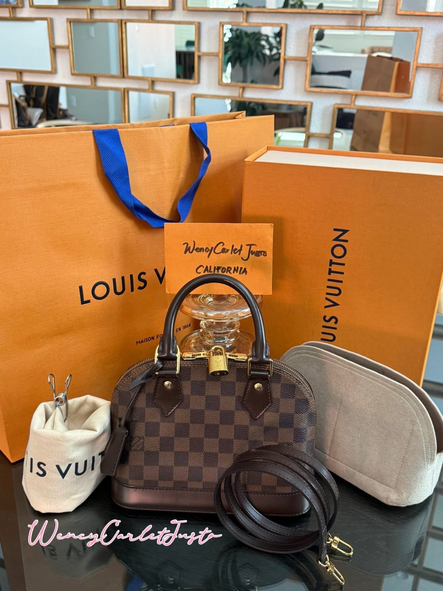 Alma BB in DE with Clochette, Lock 🔐 key, Original Strap, Box Dustbag, Paper bag and Insert Organizer 🗓️ Year: 2017-
