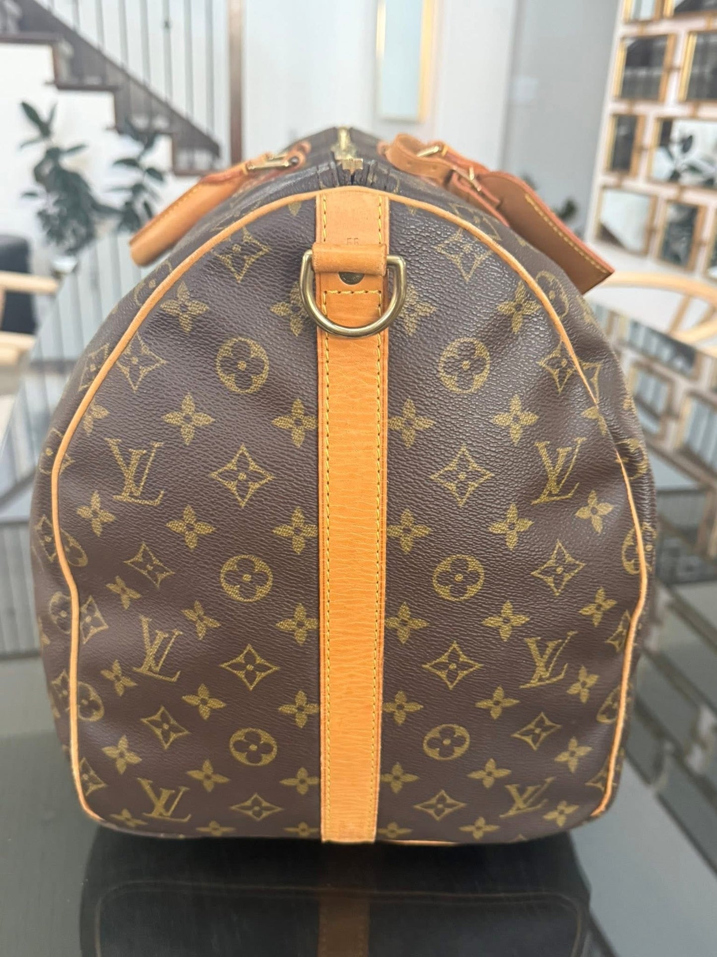 Keepall 55 Bandoulier with Original Strap, Luggage tag and Poignet 🗓️ Year: 1996