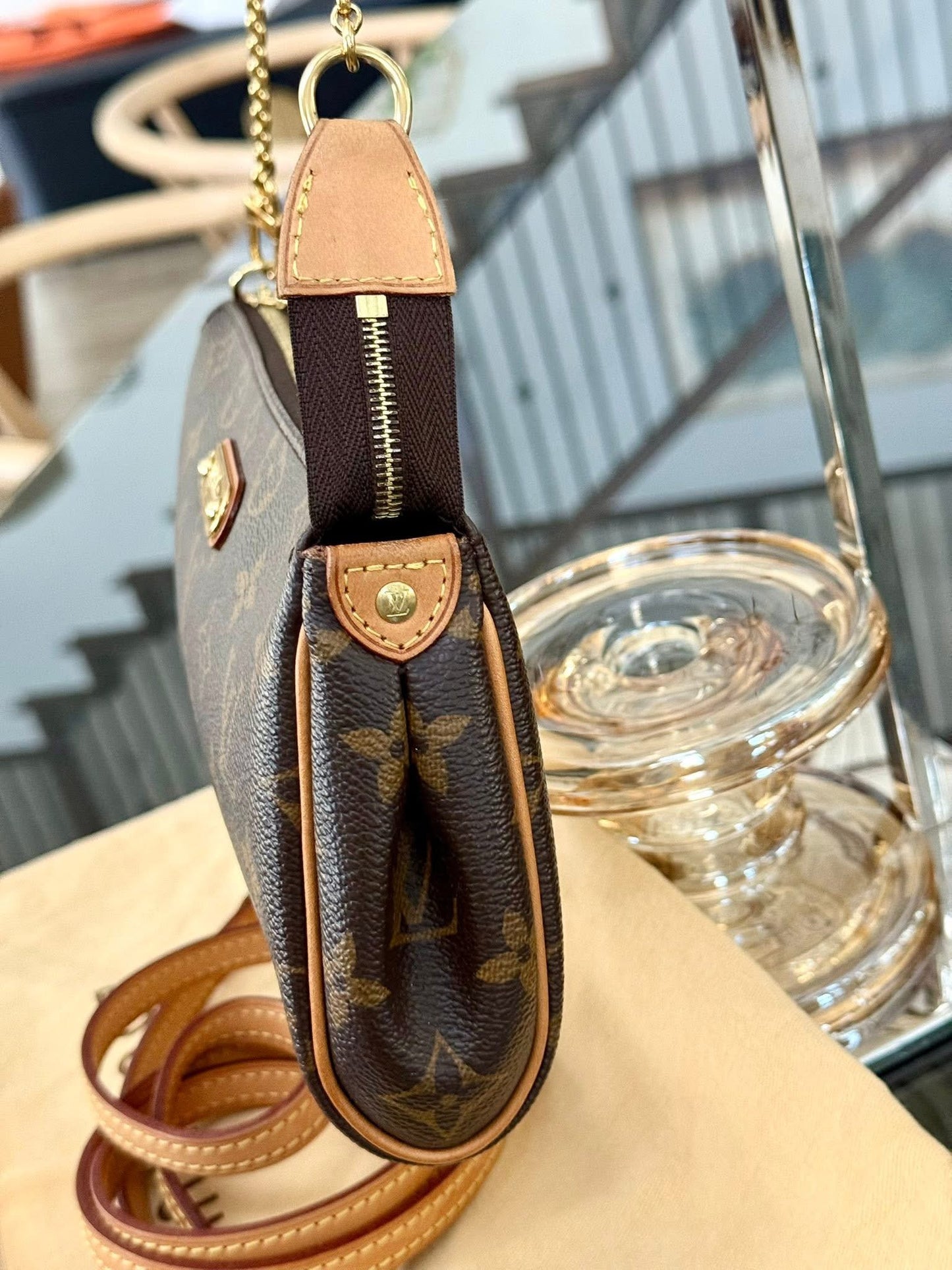 Eva Clutch in Monogram with Original Strap, Insert Organizer, Box, Dustbag and Paper bag 🗓️ Year: 2011