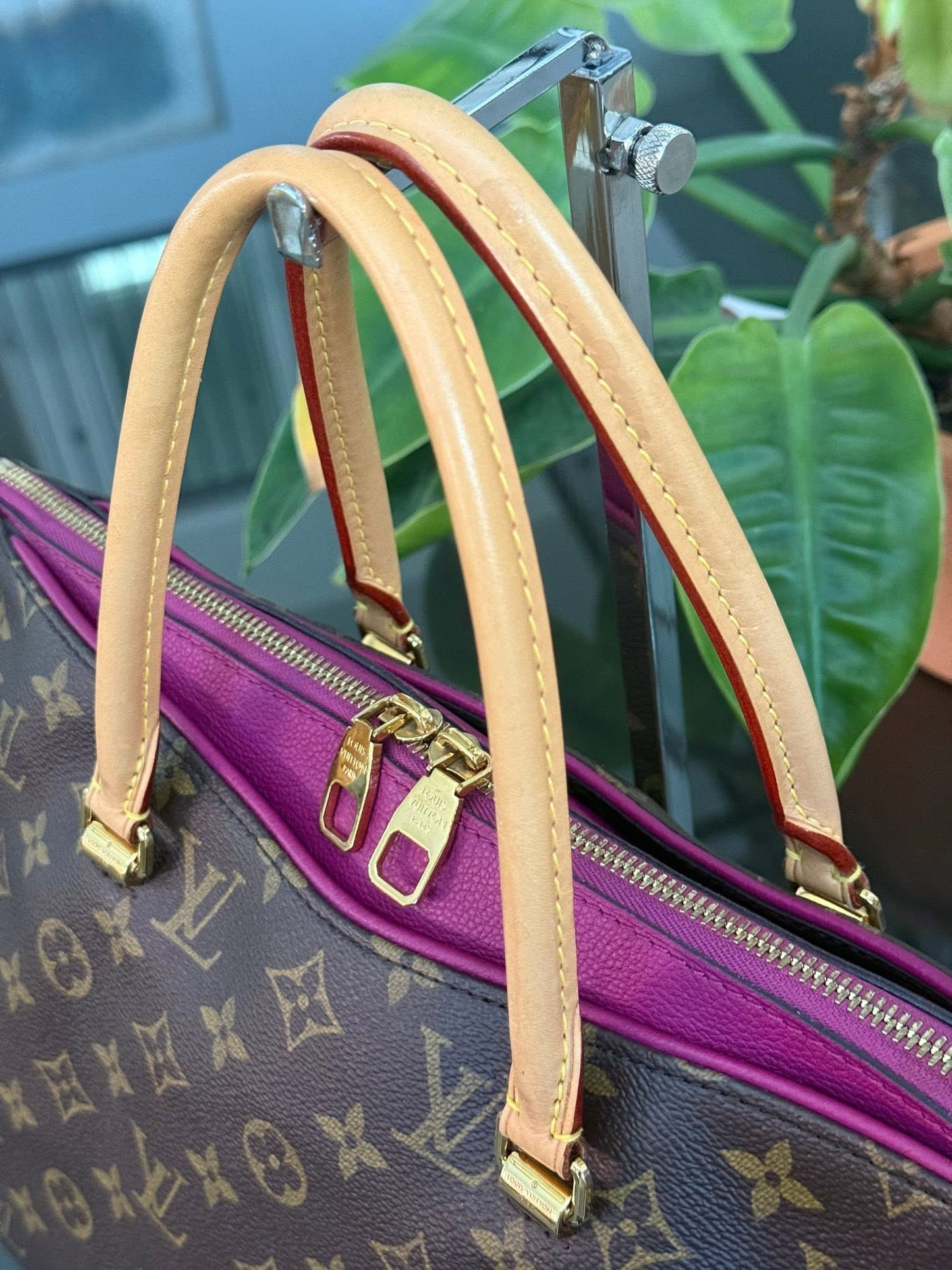 Pallas MM Purple Tote with Original Strap, Dustbag and Insert Organizer 📅 Year 2015