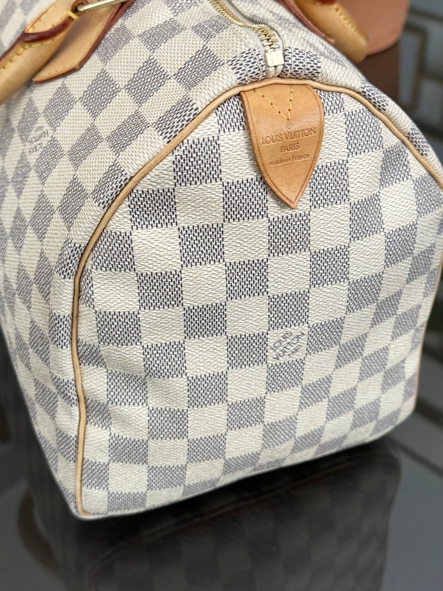 Speedy 30 in Damier Azur with lock 🔐 key, Dustbag and Insert Organizer -🗓️ Year 2007