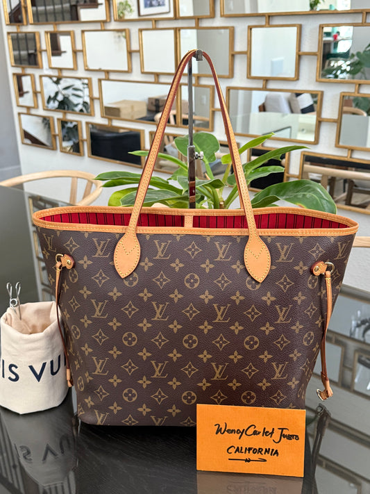 Neverfull MM in Monogram Cerise Interior with Dustbag 🗓️ Year: 2017