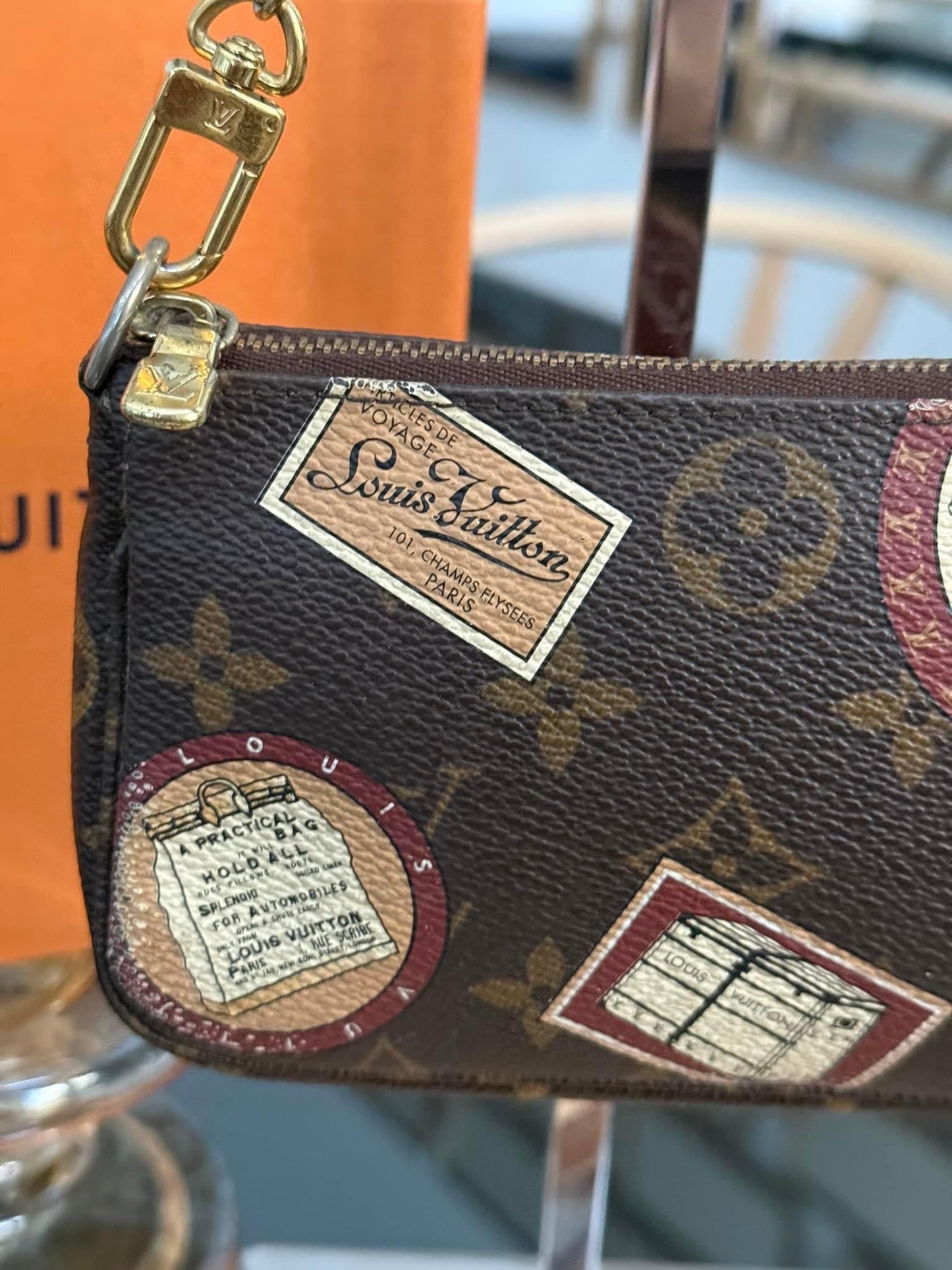 Monogram Patch Mini Pochette Accessories with Vanchetta Handle, Dustbag & Box - 📅 Year: 2009