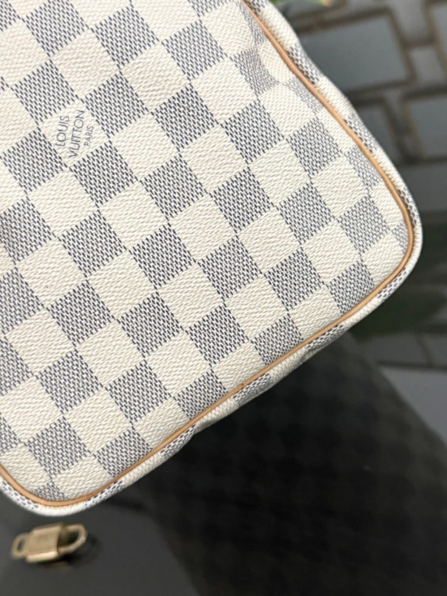Speedy 30 in Damier Azur with lock 🔐 key, Insert Organizer and Non branded twilly -🗓️ Year 2010