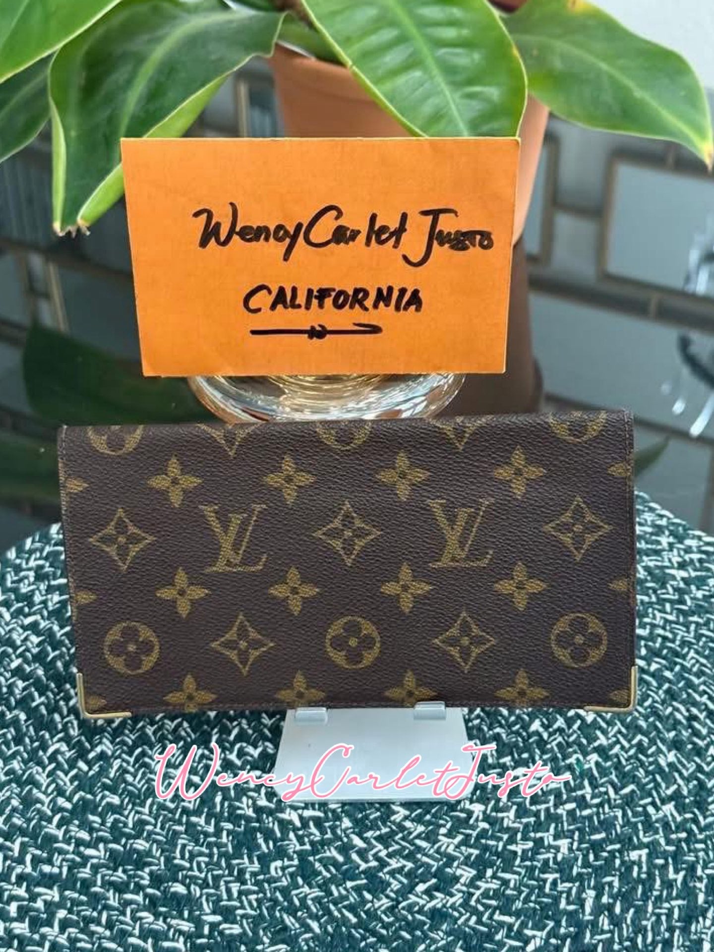 Vintage Monogram Cardholder Checkbook Wallet 🗓️
