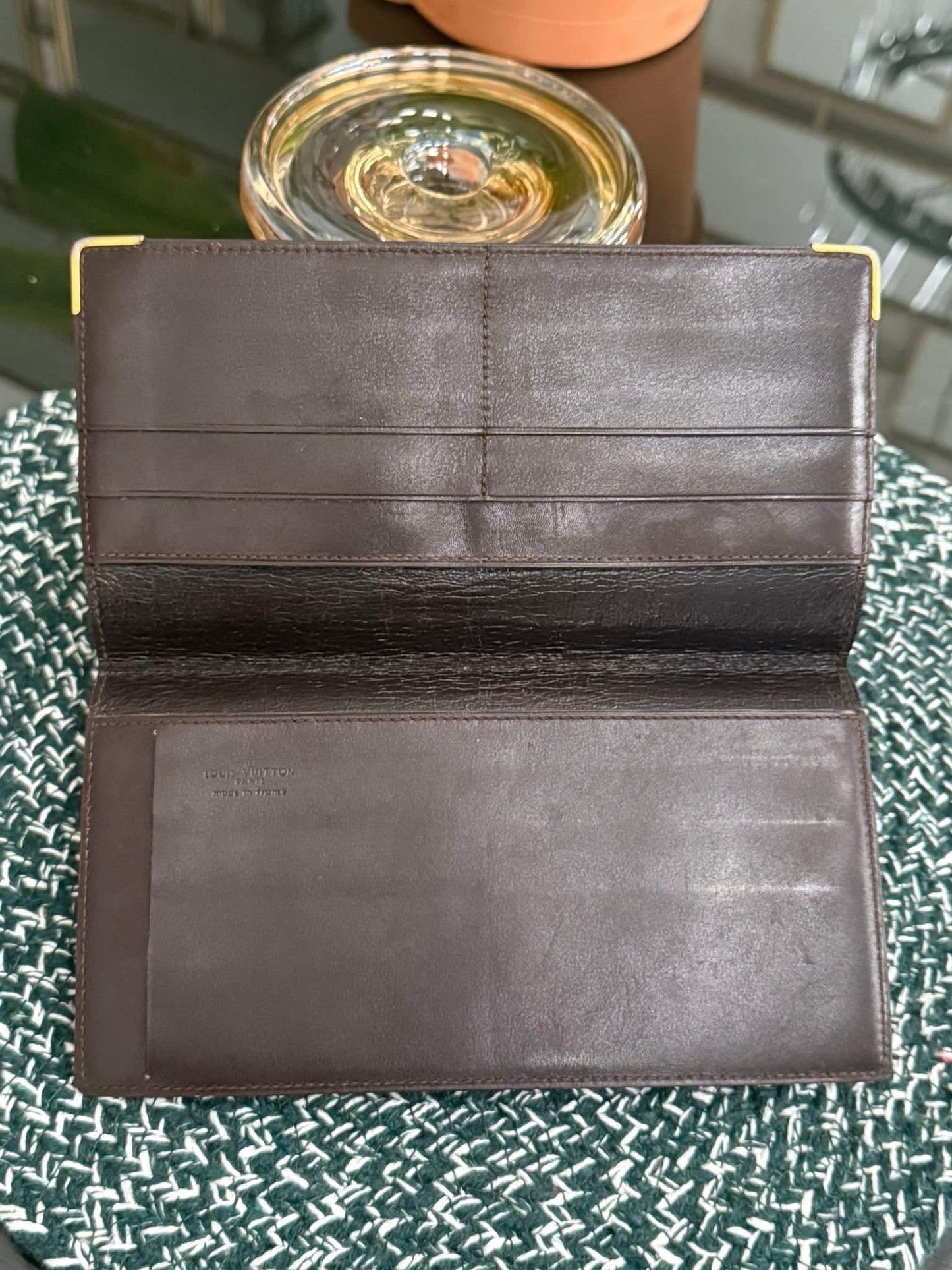 Vintage Monogram Cardholder Checkbook Wallet 🗓️